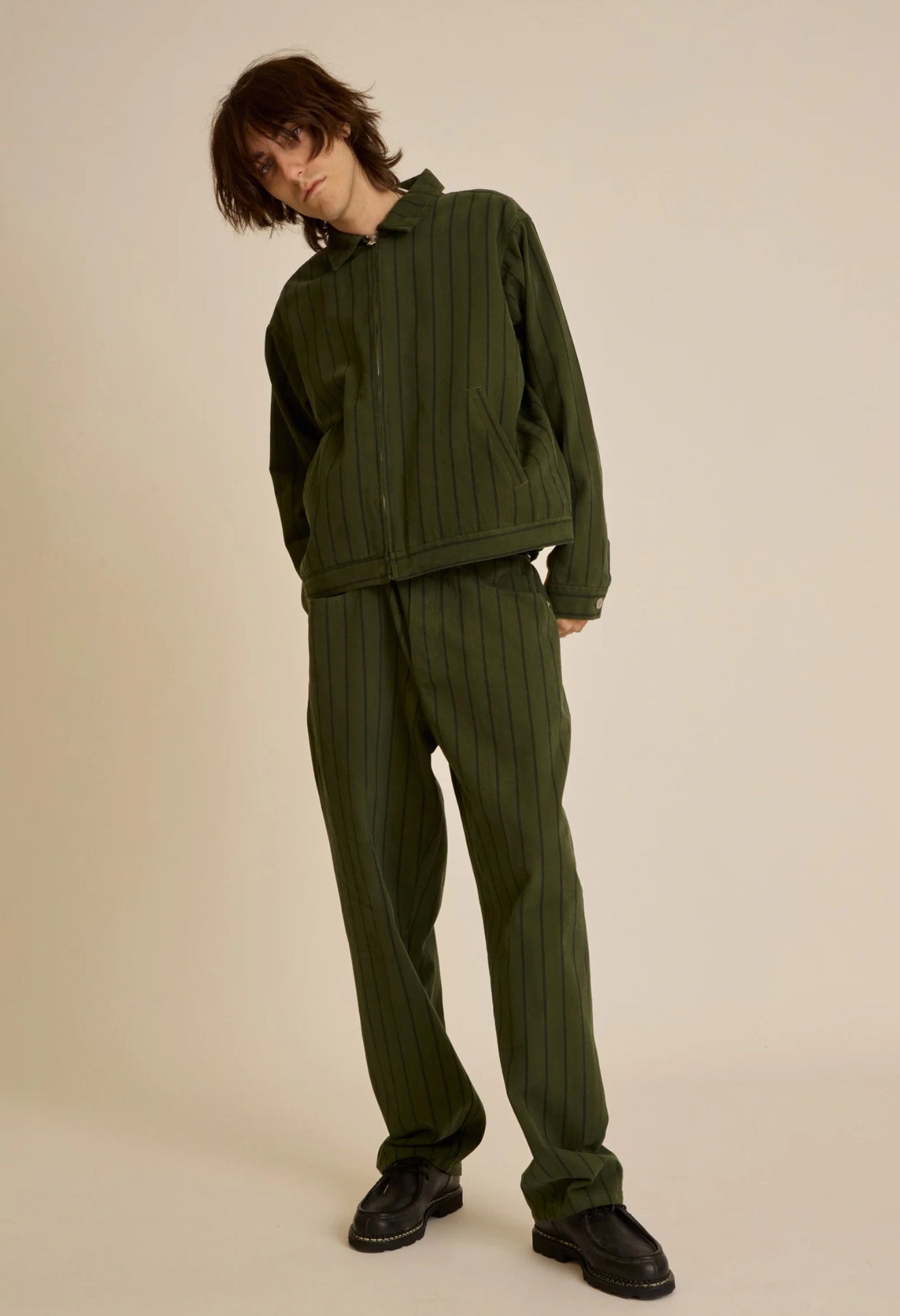 Obey Stripe Zip Up Jacket