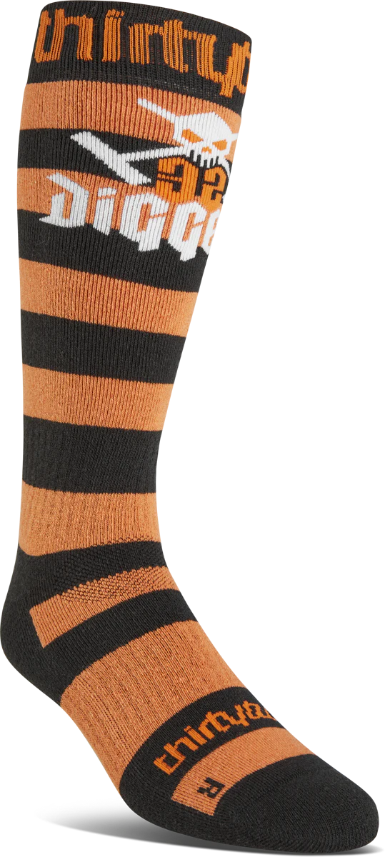 Thirtytwo Merino Socks Black Orange