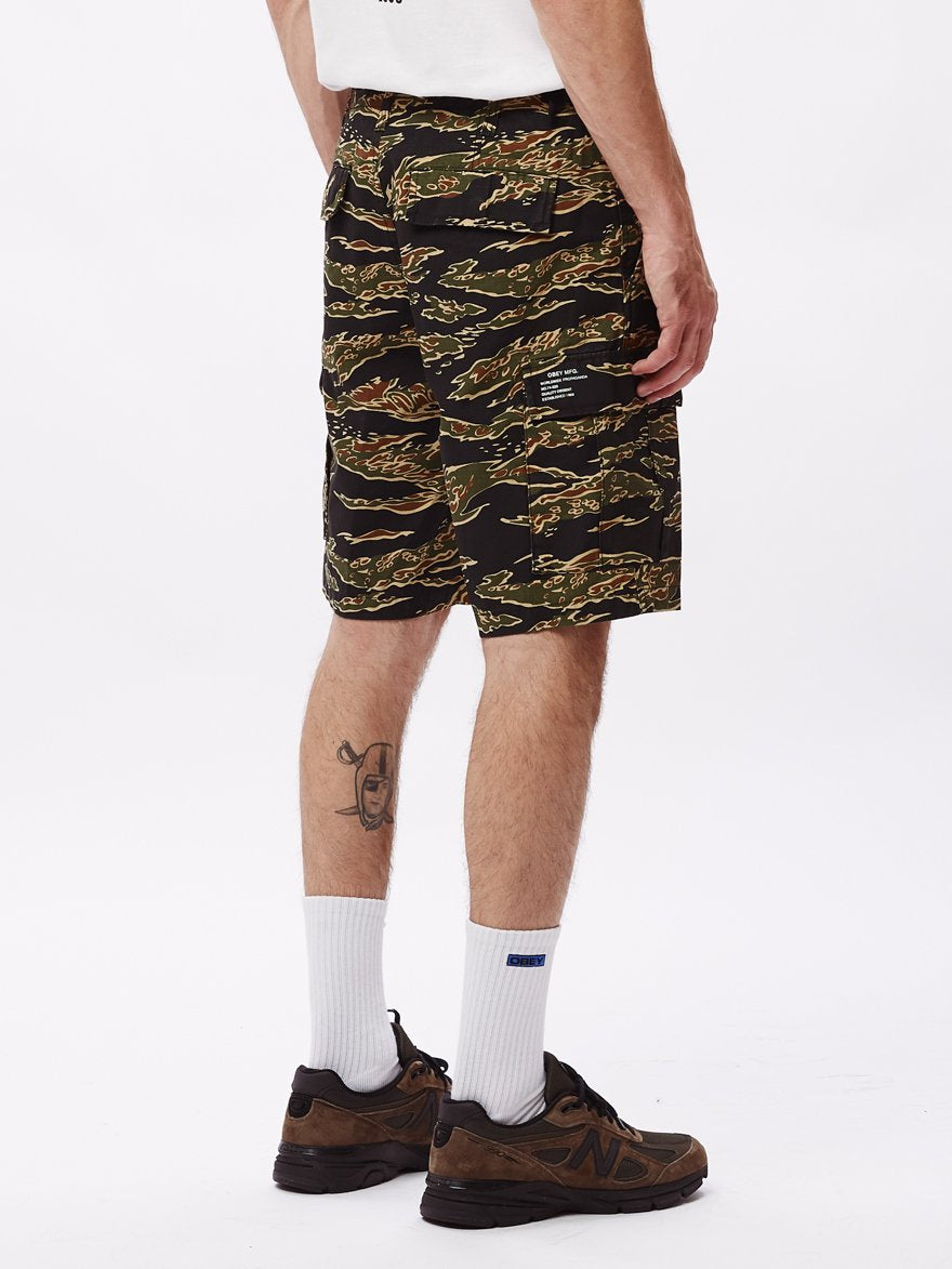 OBEY RECON CARGO SHORT 2 TIGER CAMO