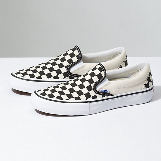 VANS SLIP-ON PRO (CHECKERBOARD) BLACK/WHITE