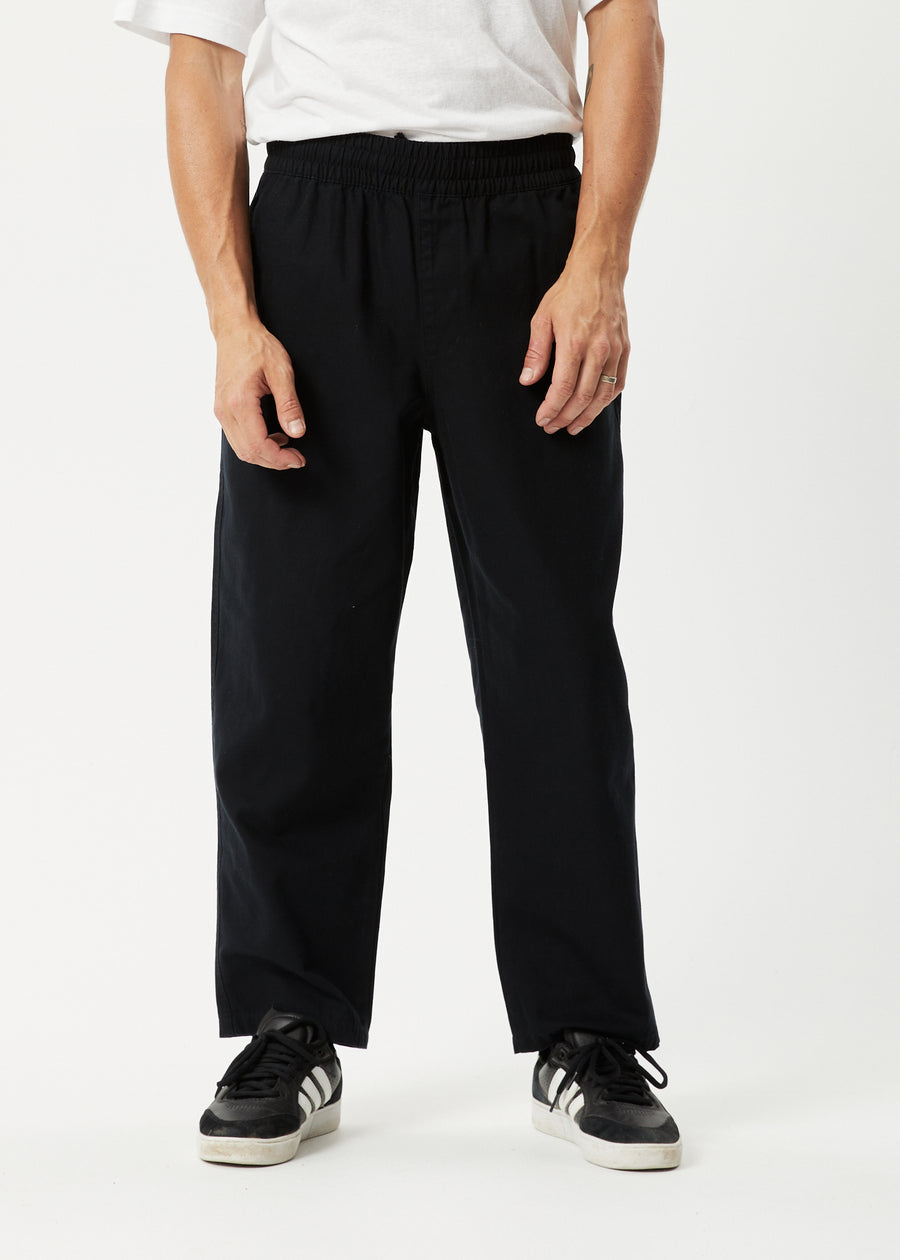 Afends Recycled Elastic Waist Pant Black