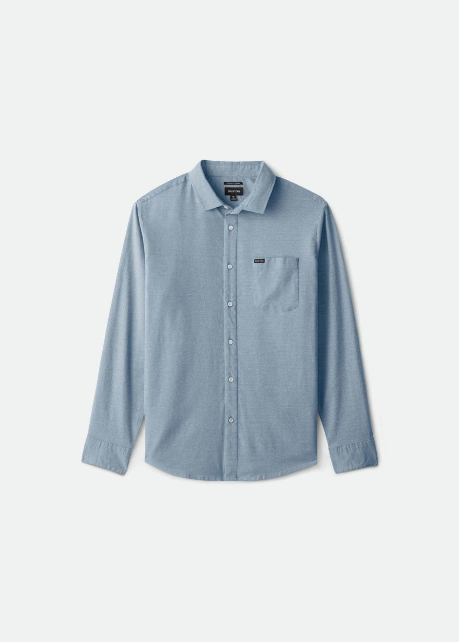 BRIXTON CHARTER OXFORD LONG SLEEVE WOVEN LIGHT BLUE CHAMBRAY