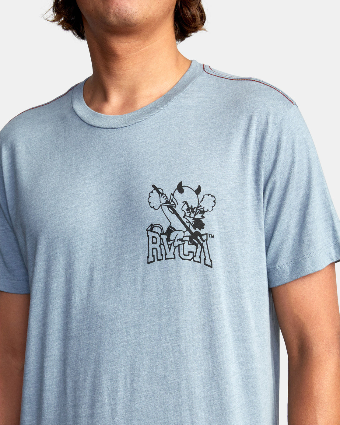RVCA DEVELOPMENT LS SS TEE SLATE