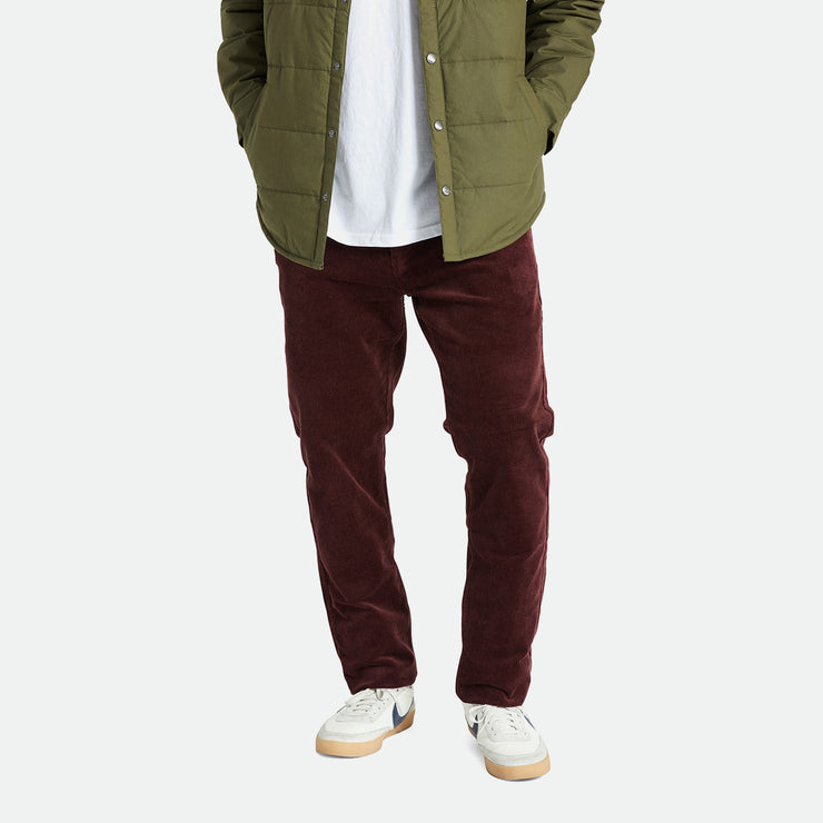 Brixton Choice Chino Pant Mahogany Cord