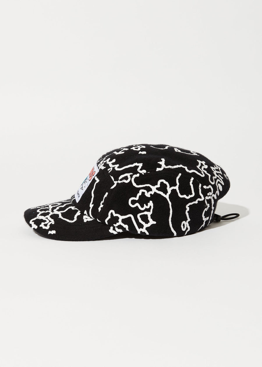 Afends Recycled Five Panel Cap Black
