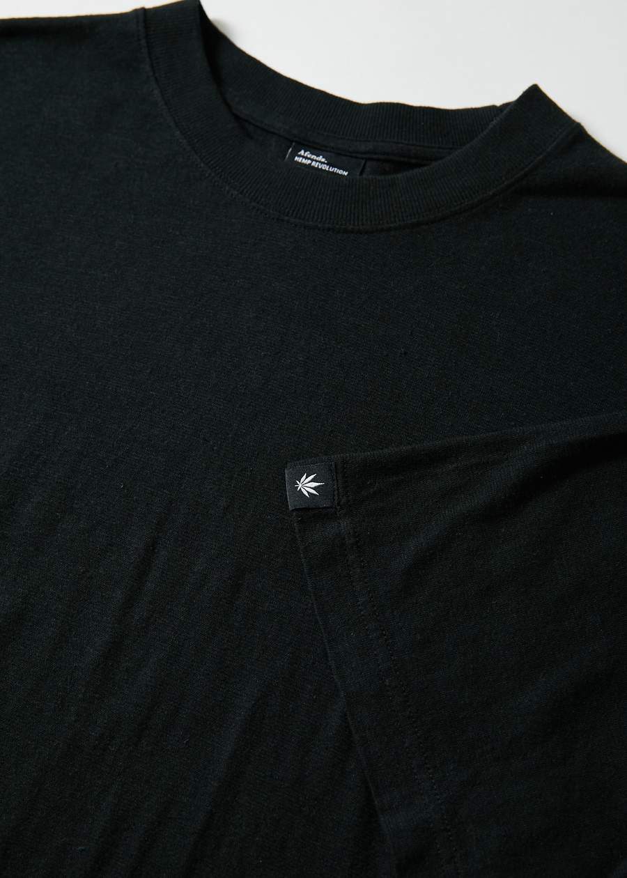 AFENDS CLASSIC HEMP RETRO FIT TEE BLACK
