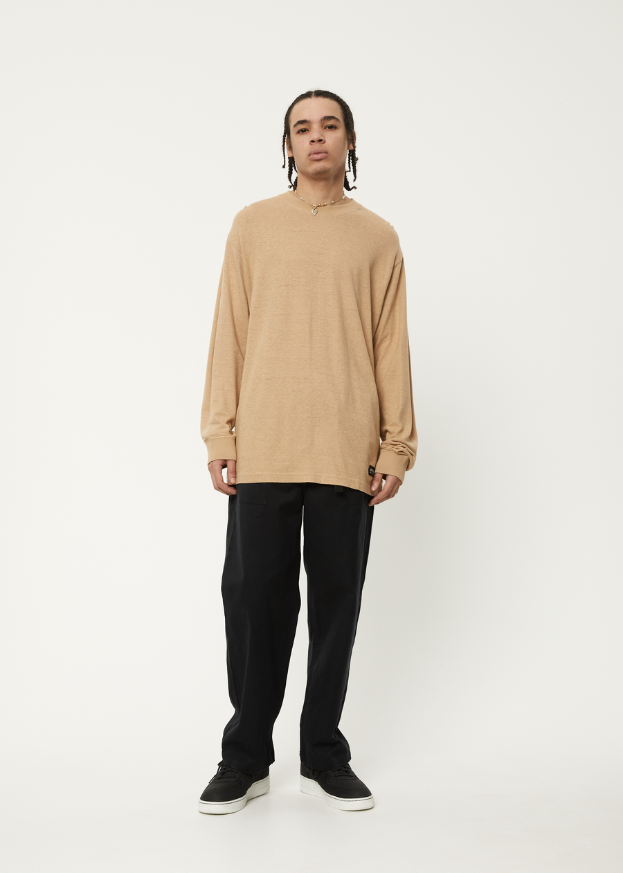 Afends Essential Hemp LS Tee Tan