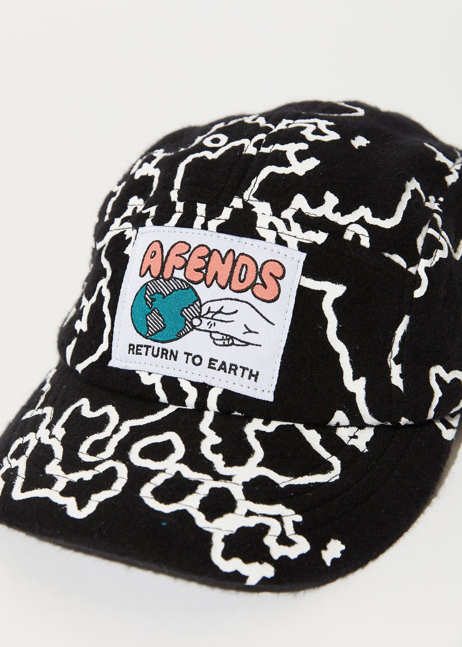 Afends Recycled Five Panel Cap Black