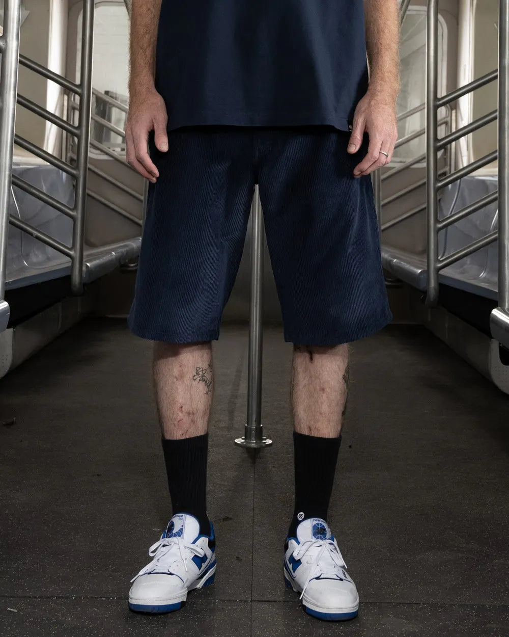 Navy blue 2025 dickie shorts