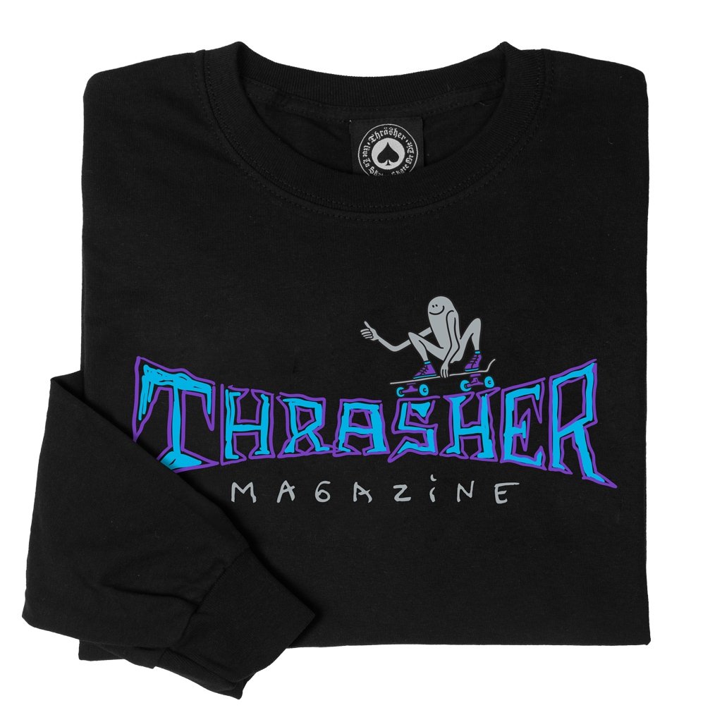 THRASHER GONZ THUMBS UP LS BLACK