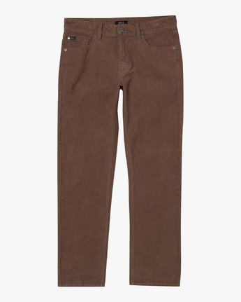 RVCA DAGGERS PIGMENT CORD CHOCOLATE BROWN