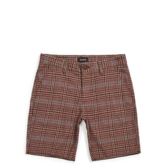 BRIXTON TOIL 2 SHORT PLATINUM PLAID/PLUMB