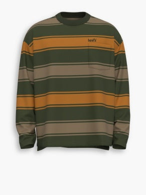 LEVI'S SLOUCHY POCKET TEE LONGSLEEVE PAINTER MOSSY GREEN