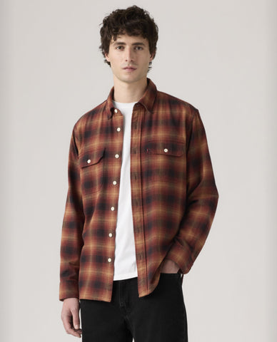 Levi’s Classic Worker Scottie Plaid Tobacco Brown