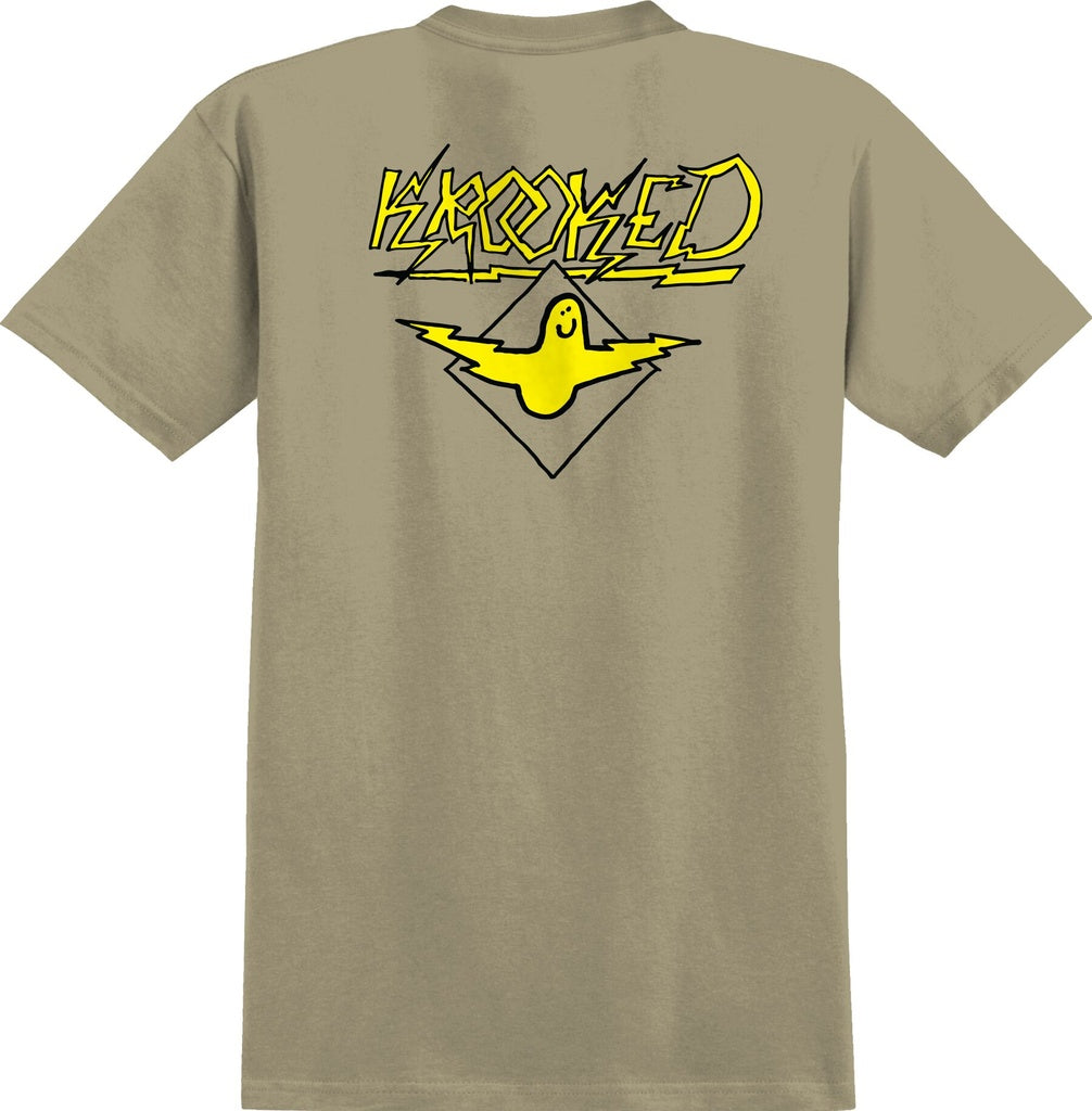 Krooked Bird Lightning SS Tee Sand with Yellow