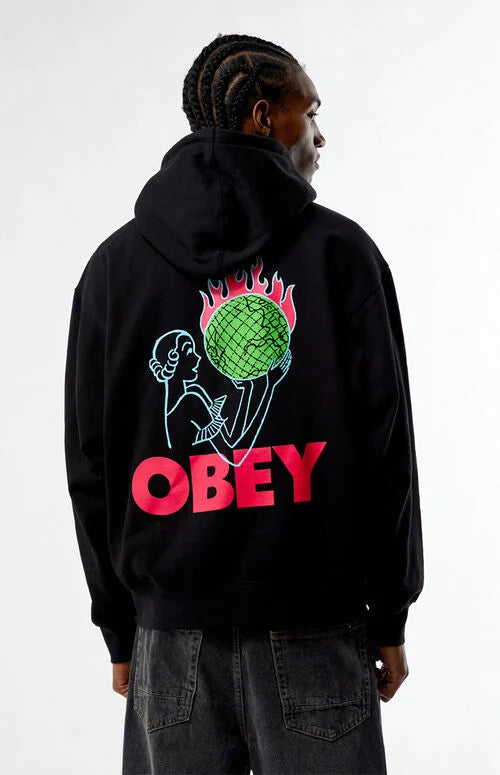 Obey World in Flames Hood
