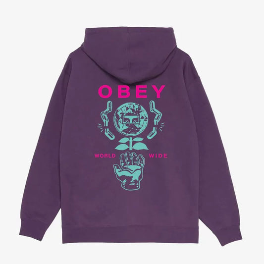 Obey Helping Hand Fleece Plum Perfect