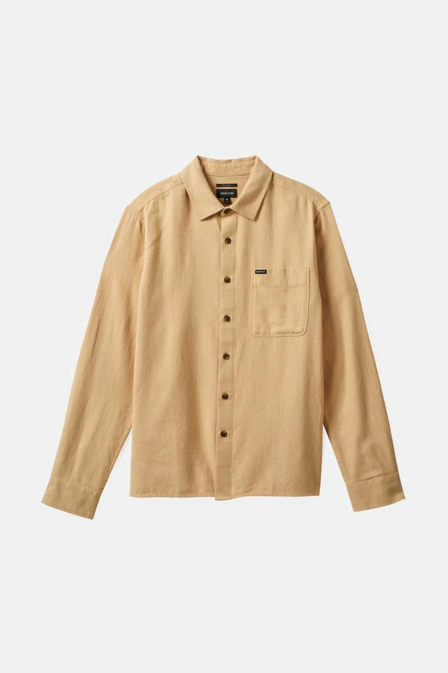 Brixton Hastings Lightweight Flannel Wheat