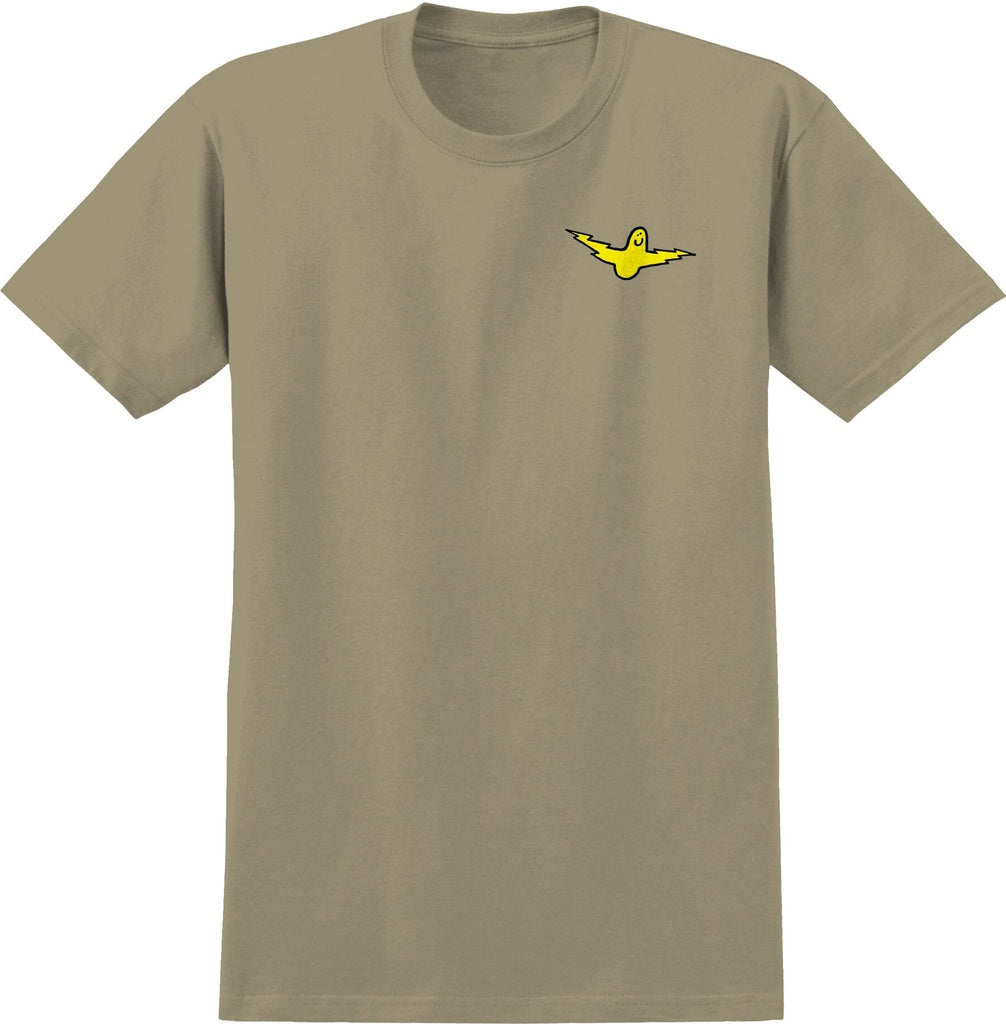 Krooked Bird Lightning SS Tee Sand with Yellow