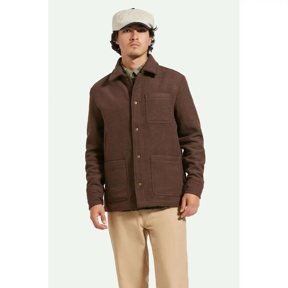 Brixton Shop Core Coat Heather Pinecone Brown