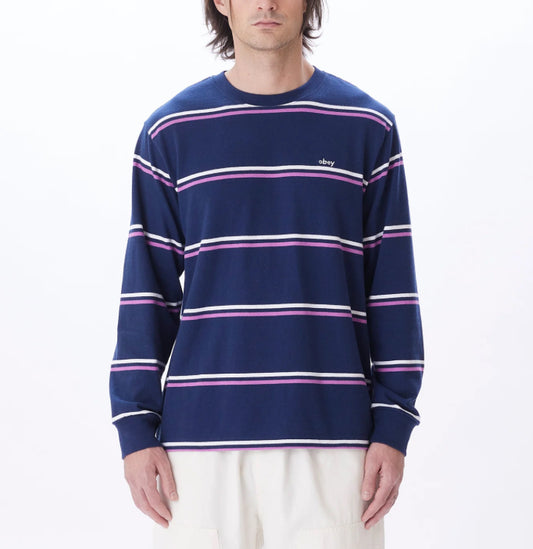 Obey Warren Stripe LS