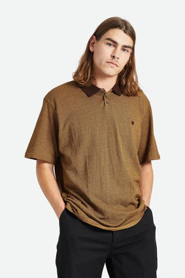 Brixton Shield Herringbone Polo Dark Earth /Antelope