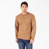 Dickies Heavyweight Henley Tee Brown Duck Heather