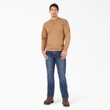 Dickies Heavyweight Henley Tee Brown Duck Heather