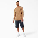 Dickies Heavyweight Henley Tee Brown Duck Heather