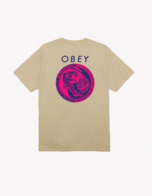 Obey Yin Yang Panthers Tee Sand