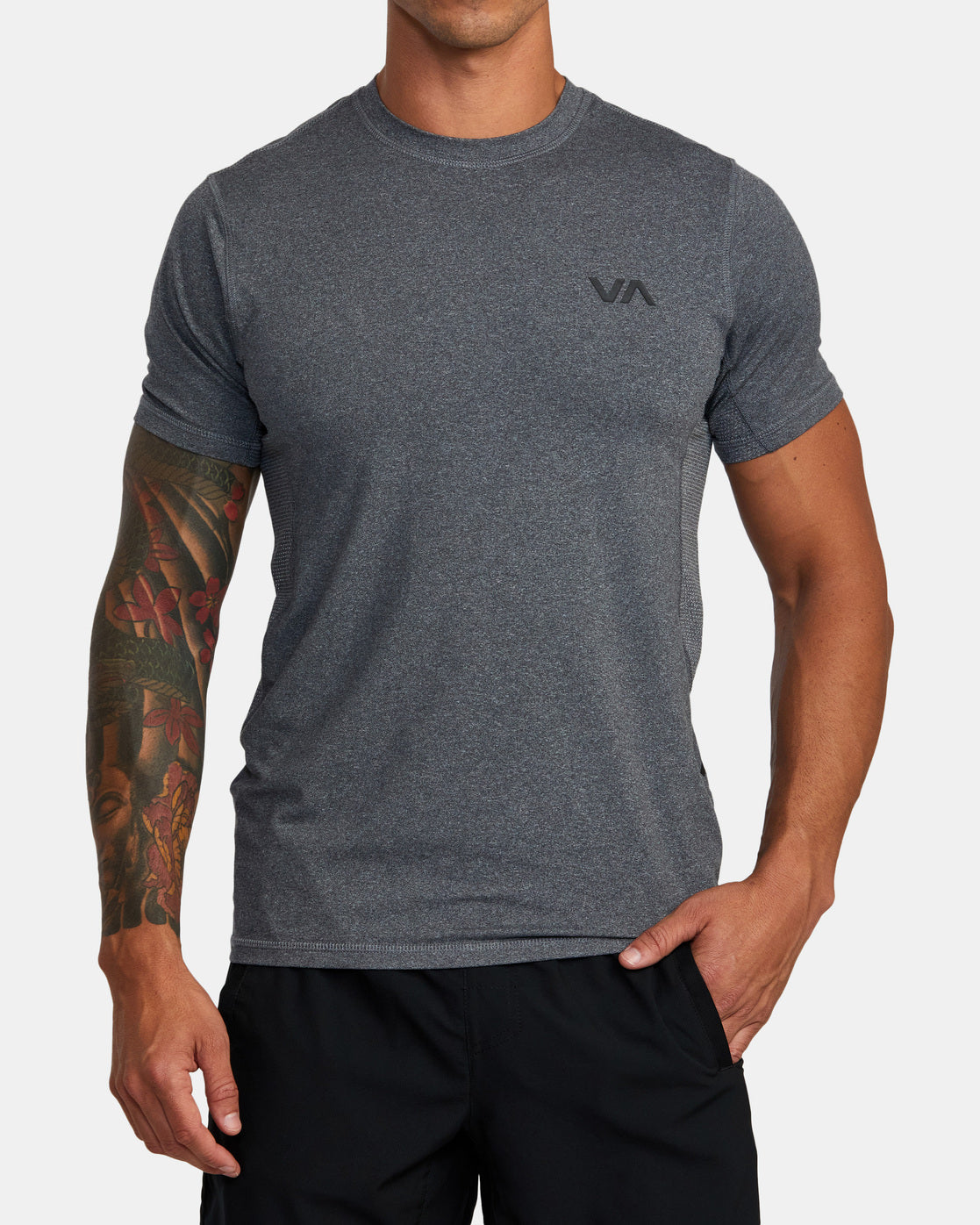 RVCA Sport Vent Polo Grey