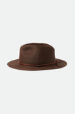 Brixton Wesley Straw Packable Fedora Dark Earth