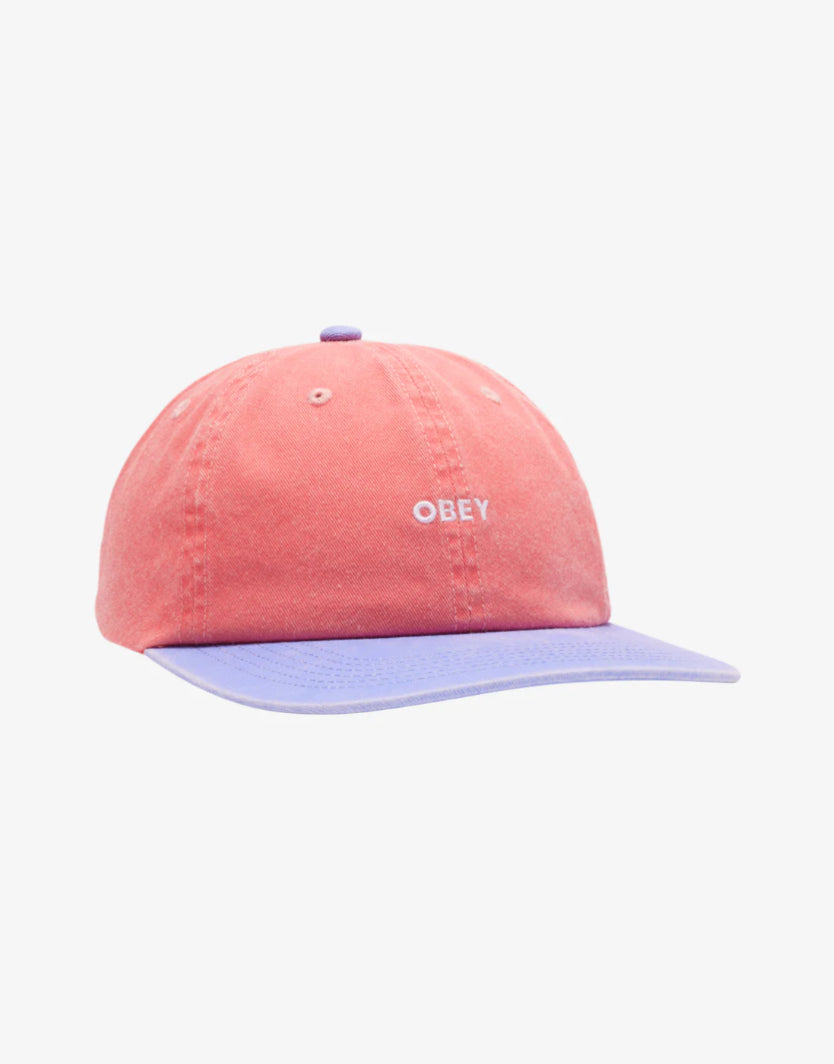 Obey Pigment 2 Tone Lowercase 6P Strapback Hat