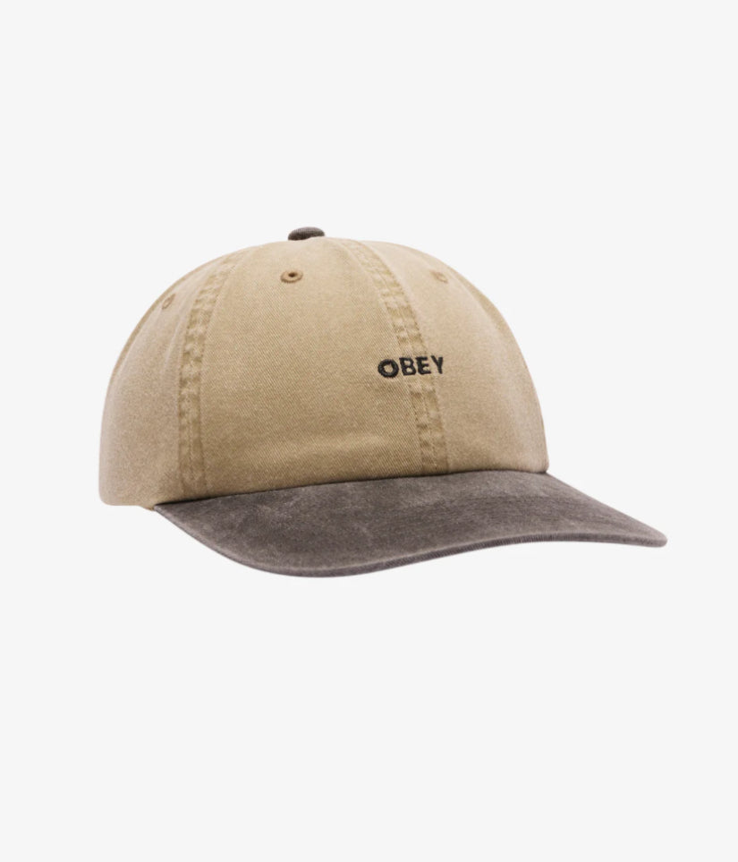 Obey Pigment 2 Tone Lowercase 6P Strapback Hat