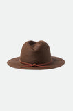 Brixton Wesley Straw Packable Fedora Dark Earth