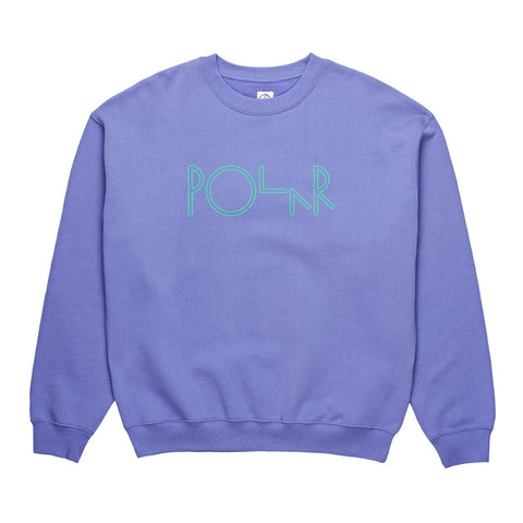 POLAR SKATE CO. AMERICAN FLEECE CREWNECK VIOLET/GREEN