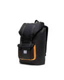 HERSCHEL LITTLE AMERICA BACKPACK MID-VOLUME BLACK CROSSHATCH/BLAZING ORANGE
