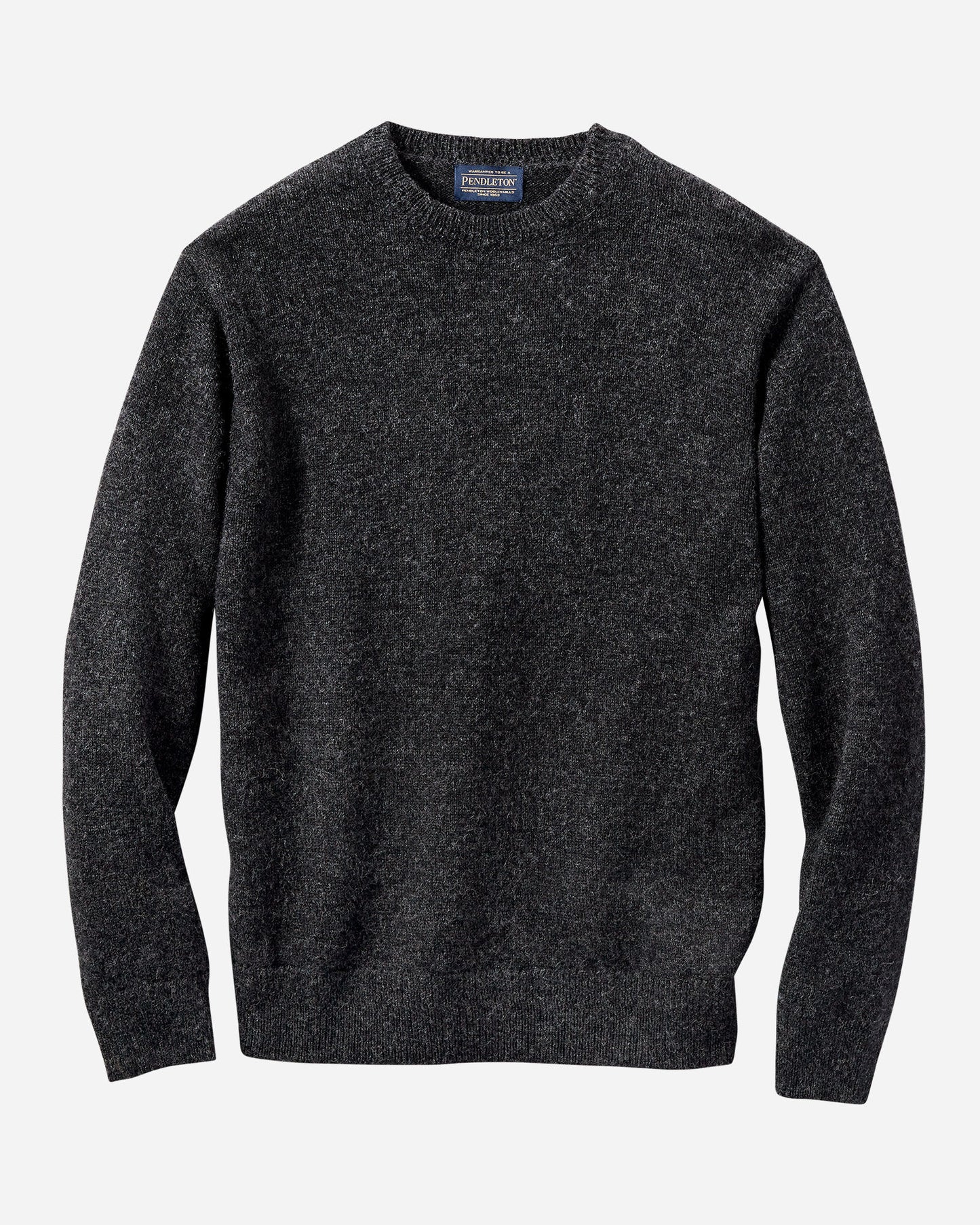 PENDLETON SHETLAND CREW SWEATER HEATHER BLACK