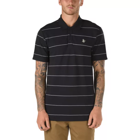 VANS AV BLUELINE POLO SHIRT BLACK