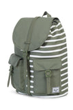 HERSCHEL DAWSON BACKPACK LICHEN GREEN OFFSET STRIPE