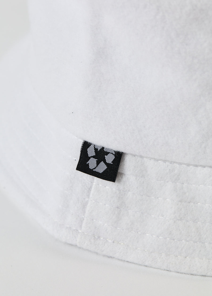 AFENDS NAUGHTY RECYCLED BUCKET HAT WHITE