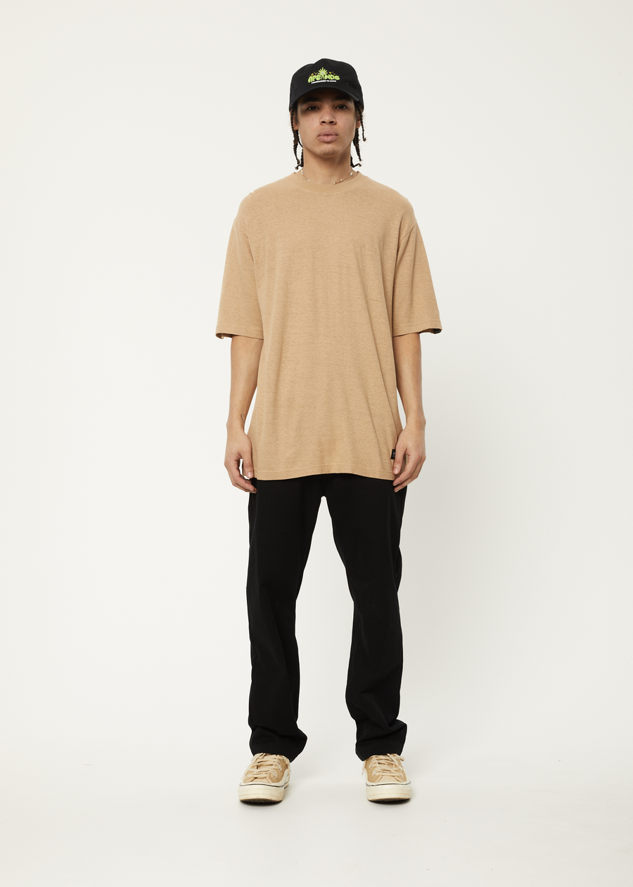 Afends Classic Hemp Retro Tee Tan