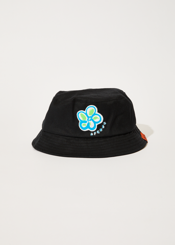 Afends Cosmic Hemp Bucket Hat Black