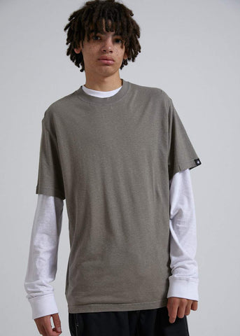 AFENDS CLASSIC HEMP RETRO FIT TEE OLIVE