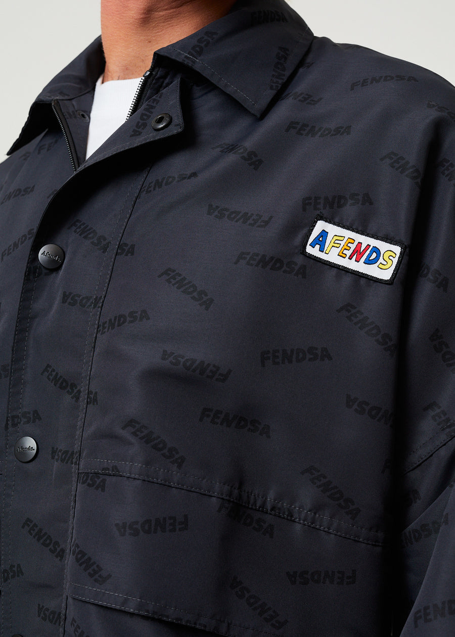 AFENDS FENDSA SPRAY JACKET CHARCOAL