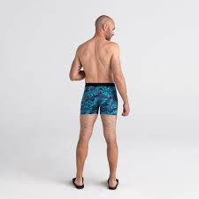 SAXX Platinum Boxer Brief Fly Lush Tropics- Racer Blue