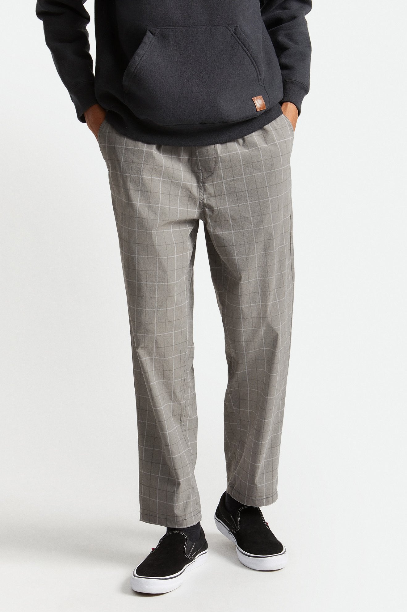 BRIXTON STEADY CINCH TAPER X PANT GREY PLAID