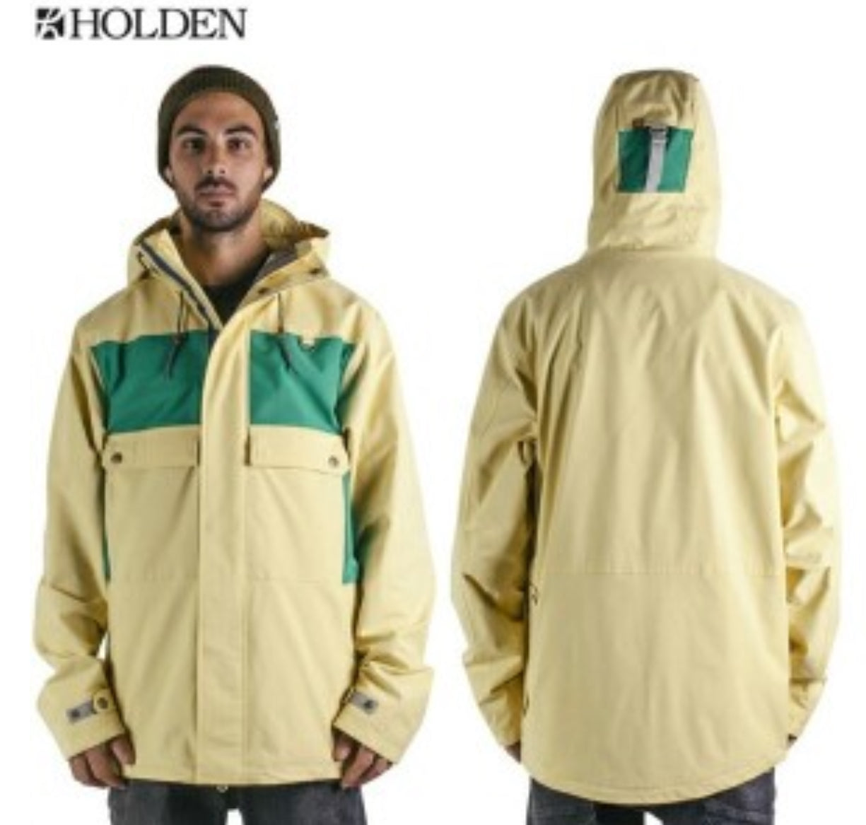 HOLDEN SEVILLE JACKET SOFT YELLOW/EMERALD