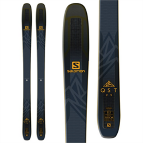 SALOMON QST 99 BLACK/SAFFRON SKIS **in store pick-up only**