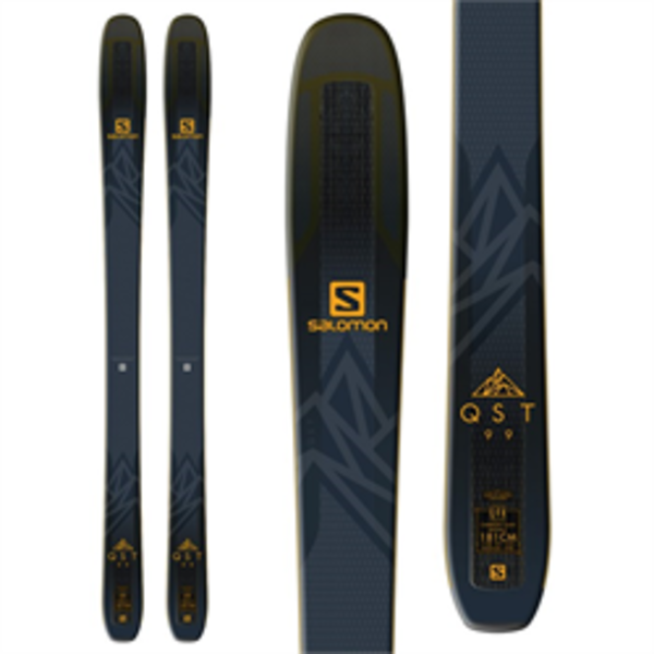 Salomon スキー板 QST 99 SALOMON QST 99 BLACK/SAFFRON SKIS **in store pick-up only